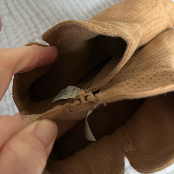 Old Navy perforated peep toe booties - Picture 6 of 7